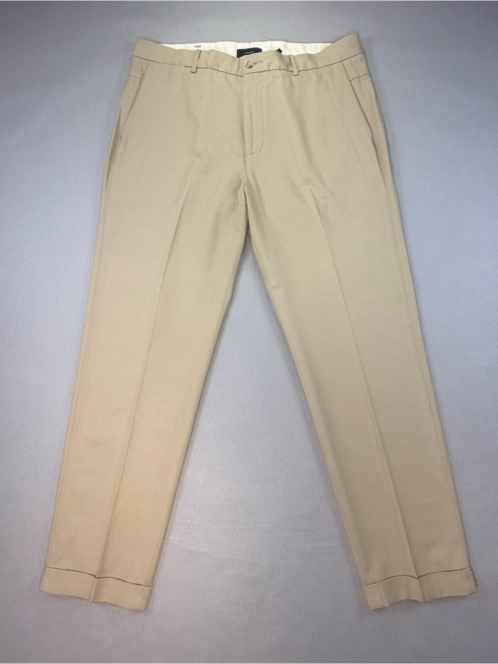 Vince Men’s 34 Beige Khaki Dress Pants Flat Front Trouser